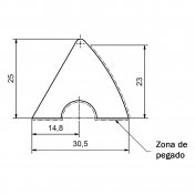 Banda Goma Billar Americano K66 Tira 1.07 metro 30mm - 2