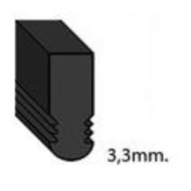 Junquillo Billar Sam negro 3.3mm 1m - 2