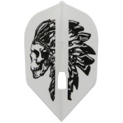 Plumas para Dardos Champagne L-Style Shape Jonny v.1 Blanco/Negro - 2