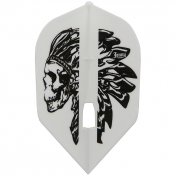 Plumas para Dardos Champagne L-Style Shape Jonny v.1 Blanco/Negro - 1