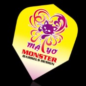  Plumas MONSTER DARTS FLIGHTS Standard Mayo Yellow Cat  - 2