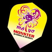  Plumas MONSTER DARTS FLIGHTS Standard Mayo Yellow Cat  - 1