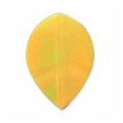 Plumas Iridescent Smooth Oval Amarilla - 2