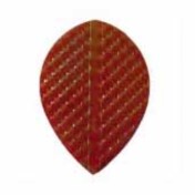 Plumas Iridescent Embossed Oval Roja - 2