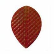 Plumas Iridescent Embossed Oval Roja - 1