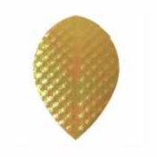 Plumas Iridescent Embossed Oval Amarilla - 2