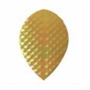 Plumas Iridescent Embossed Oval Amarilla - 1