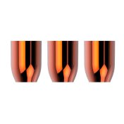 Copas New Champagne Ring Naranja Premium 3 unidades  - 2