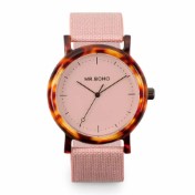 Reloj  Mr. Boho 55-AC2 Flamingo Walnut Acetate Esf 36mm - 2