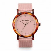 Reloj  Mr. Boho 55-AC2 Flamingo Walnut Acetate Esf 36mm - 1