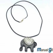 Collar Elefante Cordon Negro - 2