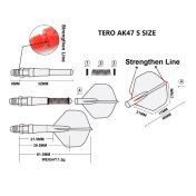   Cañas Shaft Cuesoul Tero Flights White 32mm  AK7 - 3