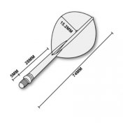  Plumas Cuesoul Integrate Flights AK5 Teardrop M Amarilla Dragon  - 2