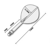  Plumas Cuesoul Integrate Flights AK5 Teardrop M Amarilla Dragon  - 3