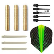 Pack Juego Dardos Eco Brass 2ba Green + 100 puntas - 2