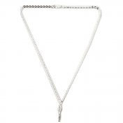 Colgante dardo plateado economico con cadena - 1