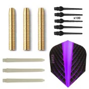 Pack Juego Dardos Eco Brass 2ba Purple + 100 puntas - 2