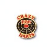 Pin Crazy For Darts Rojo/Negro - 1