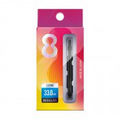  Cañas Shaft 8 Flights Black Regular Spin 33.0mm Set 3 Unid.  - 3