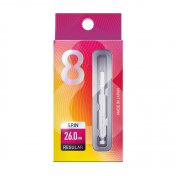  Cañas Shaft 8 Flights Clear Regular Spin 26.0mm Set 3 Unid.  - 3