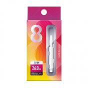  Cañas Shaft 8 Flights White Regular Spin 26.0mm Set 3 Unid.  - 3