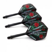  Plumas Cuesoul Flights AK5 Standard M Dartboard Skull Hand Black  - 1