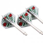  Plumas Cuesoul Flights AK5 Standard M Dartboard Skull Hand White  - 1