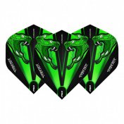  Plumas Flights Red Dragon Green Snakebite Trans. Stan. 1 Set 3 Unit  - 2
