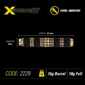 Dardos Winmau Xtreme 2 18g Laton - 4