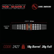 Dardos Winmau Sicario Bomb 20g 90%  - 4