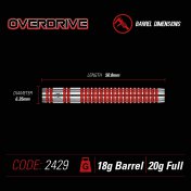 Dardos Winmau Overdrive 20g 90%  - 4