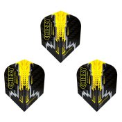  Plumas Harrows Darts Flights Prime Chizzy Black Yellow  - 3