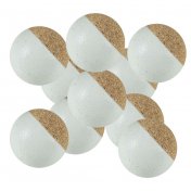 Bola Futbolin Corcho Blanca13 gramos 34mm 10 unid