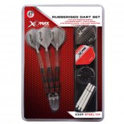 Pack XQmax Dardos Rubberised Dart Set 23gr Steel Tip