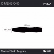 Dardos Red Dragon Clarion Black 90% 24g - 7