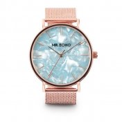 Reloj  Mr. Boho Metallic Rosado Mop Azul 40mm