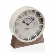 Reloj mesa metal blanco 20 cm - 1