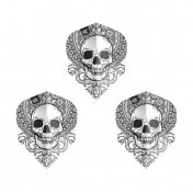  Plumas Target Darts Flights Ink Pro Grey NO6 Shape  - 3