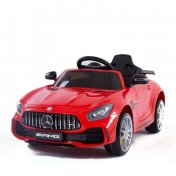 Coche eléctrico Mercedes GTR rojo con radio control - 1
