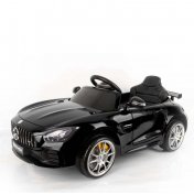 Coche eléctrico Mercedes GTR negro con radio control - 2