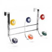 Perchero puerta 6 ganchos  motivo billar - 2