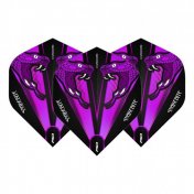  Plumas Flights Red Dragon Pink Snakebite Trans. Set 3 Unid  - 2