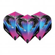  Plumas Flights Red Dragon Pink Blue Snakebite Trans. Set 3 Unid  - 2