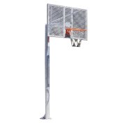 Juego canastas antivandálicas minibasket new tubo 114 mm galvanizadas -incluye aros, redes y tableros- - 1