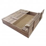 Arenero Tectum con tapa de madera plegable - 2