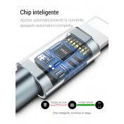 Cable Iphone de 2m color gris IOS 14 2.4A - 2