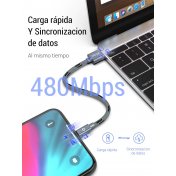 Cable Iphone de 2m color gris IOS 14 2.4A - 4