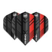  Plumas Winmau Darts Rhino Black Red  - 3