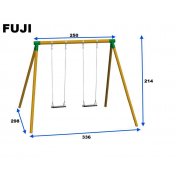 Columpio Doble Masgames Fiji Adultos Asientos Cadenas Ver 2 - 4