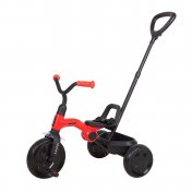 Triciclo a pedales plegable Ant Plus Rojo con barra de empuje de Qplay